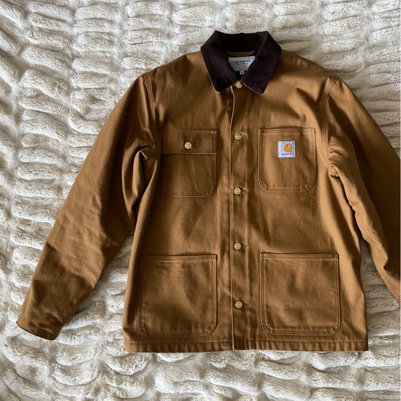 Carhartt WIP Work in Progress Michigan Chore Coat Hamilton Brown Dearborn Canvas - Picture 3 of 14